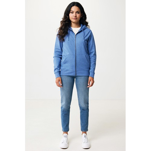 azul chiné IQONIQ Abisko Sudadera Cremallera/Capucha Algodón Reciclado