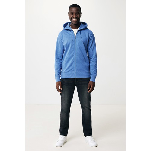 azul chiné IQONIQ Abisko Sudadera Cremallera/Capucha Algodón Reciclado