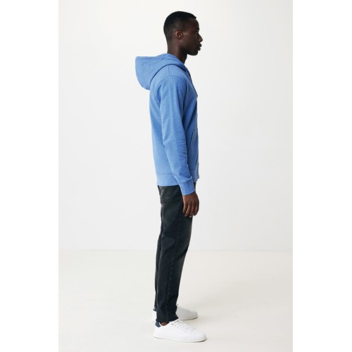 azul chiné IQONIQ Abisko Sudadera Cremallera/Capucha Algodón Reciclado