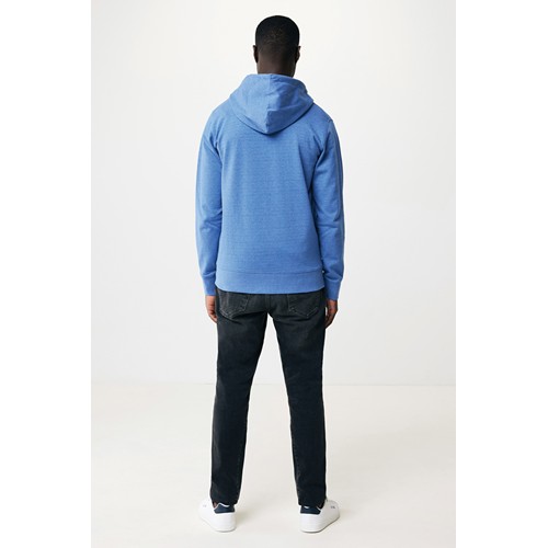 azul chiné IQONIQ Abisko Sudadera Cremallera/Capucha Algodón Reciclado