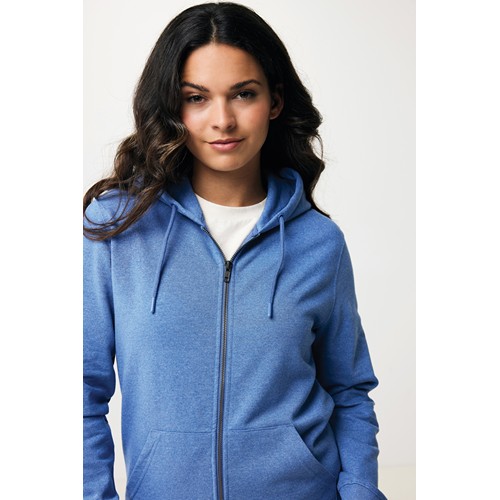 azul chiné IQONIQ Abisko Sudadera Cremallera/Capucha Algodón Reciclado