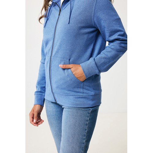 azul chiné IQONIQ Abisko Sudadera Cremallera/Capucha Algodón Reciclado