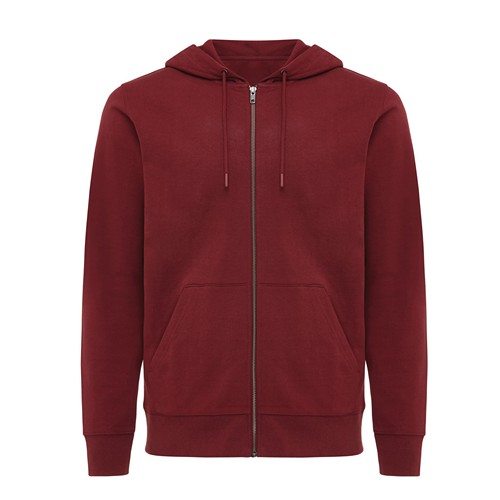 burdeos IQONIQ Abisko Sudadera Cremallera/Capucha Algodón Reciclado