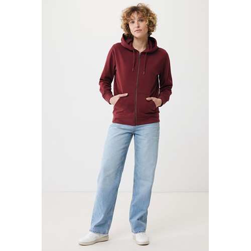 burdeos IQONIQ Abisko Sudadera Cremallera/Capucha Algodón Reciclado
