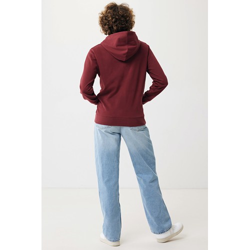 burdeos IQONIQ Abisko Sudadera Cremallera/Capucha Algodón Reciclado