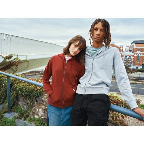 burdeos IQONIQ Abisko Sudadera Cremallera/Capucha Algodón Reciclado
