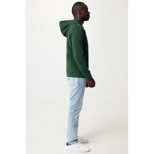 verde bosque IQONIQ Abisko Sudadera Cremallera/Capucha Algodón Reciclado