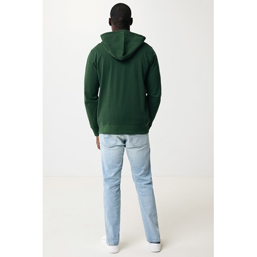verde bosque IQONIQ Abisko Sudadera Cremallera/Capucha Algodón Reciclado