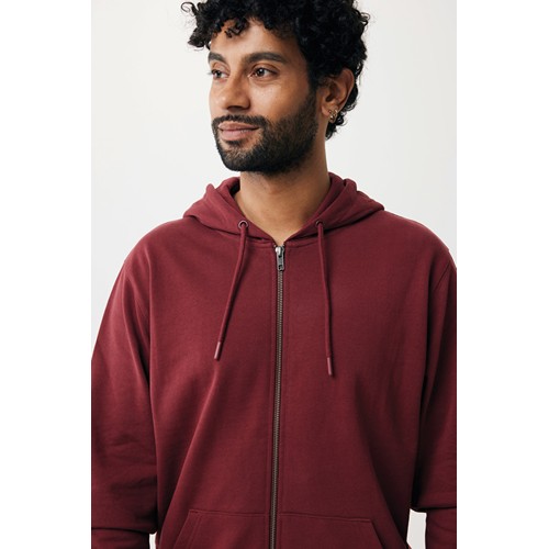 burdeos IQONIQ Abisko Sudadera Cremallera/Capucha Algodón Reciclado