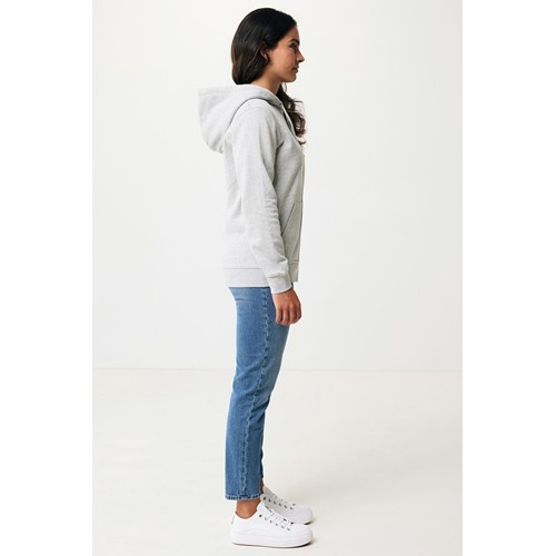 gris chiné IQONIQ Abisko Sudadera Cremallera/Capucha Algodón Reciclado