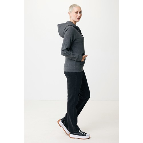 antracita chiné IQONIQ Abisko Sudadera Cremallera/Capucha Algodón Reciclado