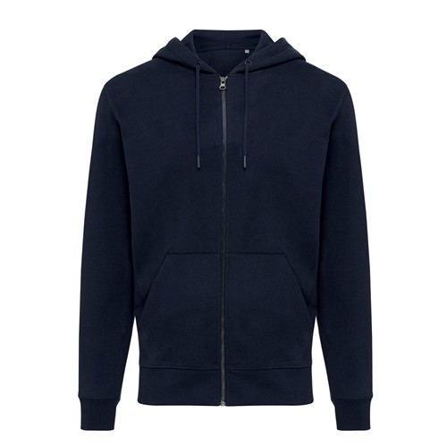 azul marino IQONIQ Abisko Sudadera Cremallera/Capucha Algodón Reciclado