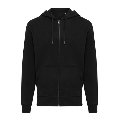 black IQONIQ Abisko Sudadera Cremallera/Capucha Algodón Reciclado