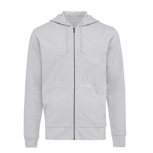 gris chiné IQONIQ Abisko Sudadera Cremallera/Capucha Algodón Reciclado