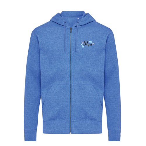 azul chiné IQONIQ Abisko Sudadera Cremallera/Capucha Algodón Reciclado