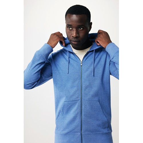 azul chiné IQONIQ Abisko Sudadera Cremallera/Capucha Algodón Reciclado