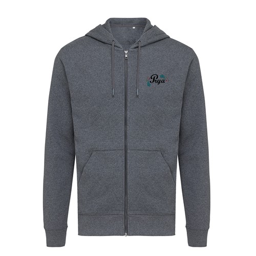 antracita chiné IQONIQ Abisko Sudadera Cremallera/Capucha Algodón Reciclado