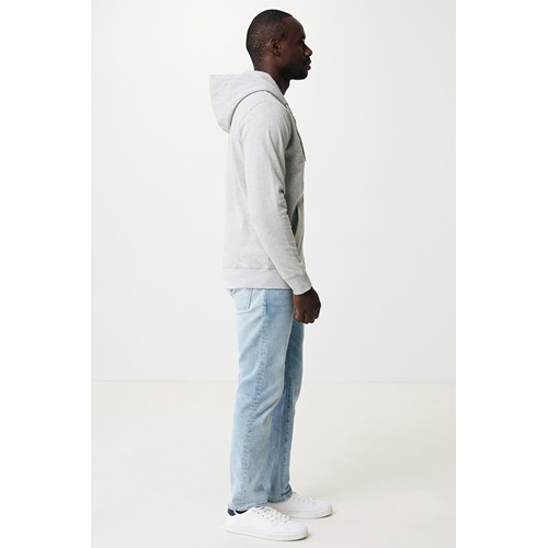 gris chiné IQONIQ Abisko Sudadera Cremallera/Capucha Algodón Reciclado