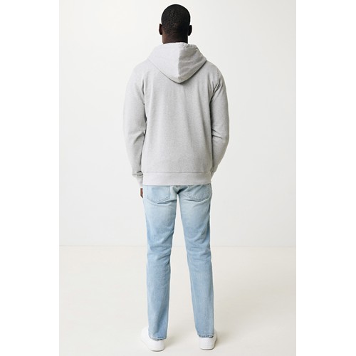 gris chiné IQONIQ Abisko Sudadera Cremallera/Capucha Algodón Reciclado