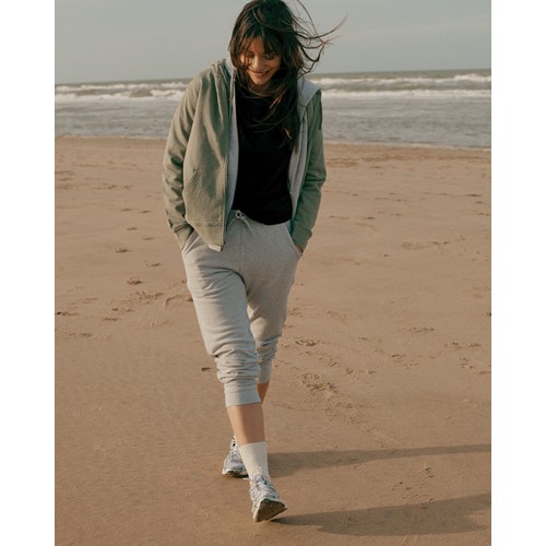 verde chiné IQONIQ Abisko Sudadera Cremallera/Capucha Algodón Reciclado