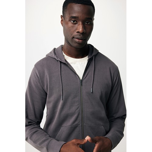 antracita IQONIQ Abisko Sudadera Cremallera/Capucha Algodón Reciclado