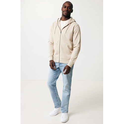 arena IQONIQ Abisko Sudadera Cremallera/Capucha Algodón Reciclado