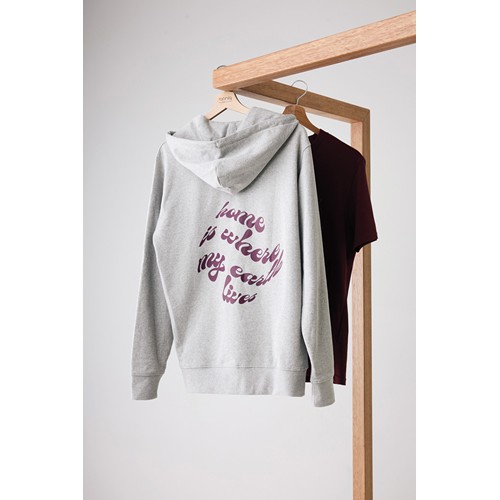 gris chiné IQONIQ Abisko Sudadera Cremallera/Capucha Algodón Reciclado