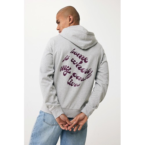 gris chiné IQONIQ Abisko Sudadera Cremallera/Capucha Algodón Reciclado