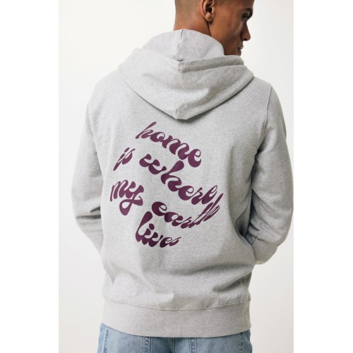 gris chiné IQONIQ Abisko Sudadera Cremallera/Capucha Algodón Reciclado