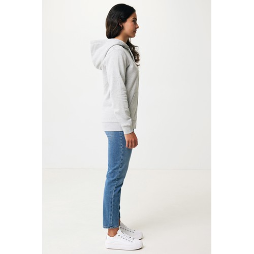 gris chiné IQONIQ Abisko Sudadera Cremallera/Capucha Algodón Reciclado
