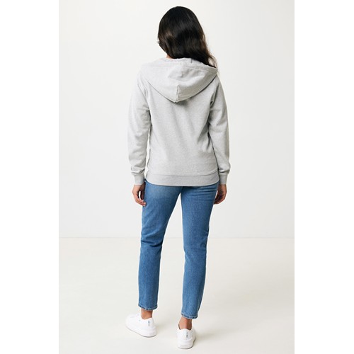 gris chiné IQONIQ Abisko Sudadera Cremallera/Capucha Algodón Reciclado