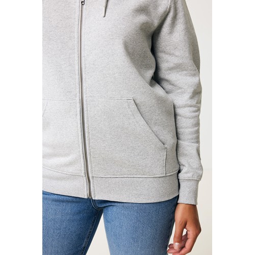 gris chiné IQONIQ Abisko Sudadera Cremallera/Capucha Algodón Reciclado