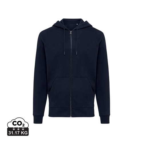 azul marino IQONIQ Abisko Sudadera Cremallera/Capucha Algodón Reciclado