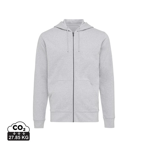 gris chiné IQONIQ Abisko Sudadera Cremallera/Capucha Algodón Reciclado