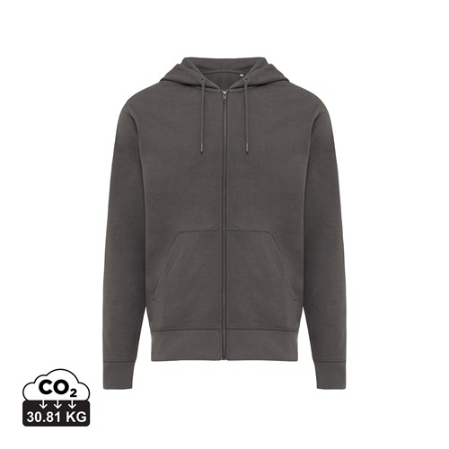 antracita IQONIQ Abisko Sudadera Cremallera/Capucha Algodón Reciclado