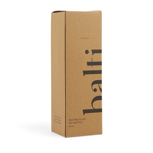 black Botella reciclada VINGA Balti RCS 600 ml