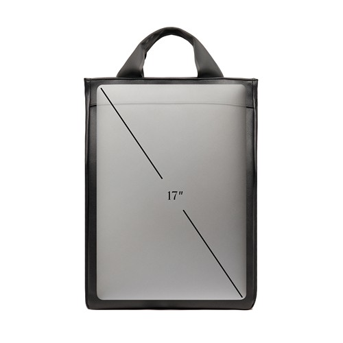 black Mochila VINGA Bermond PU reciclado RCS