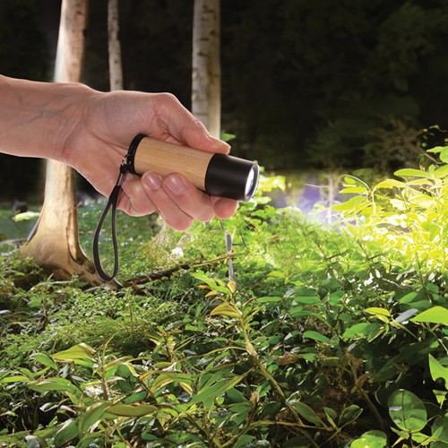 Lampe torche en bambou et plastique recyclé RCS - 6