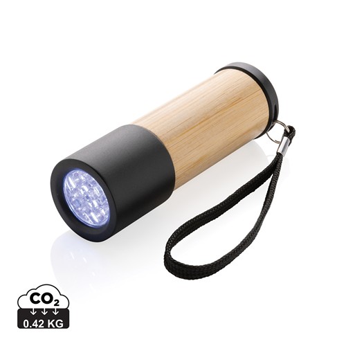 Lampe torche en bambou et plastique recyclé RCS - 1