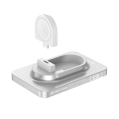 plateado Urban Vitamin Malibu magnetic RCS 2 in 1 5000 mah powerbank