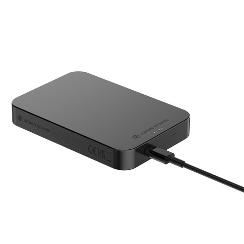 black Powerbank Compton RCS plástico reciclado/aluminio10 000 mAh
