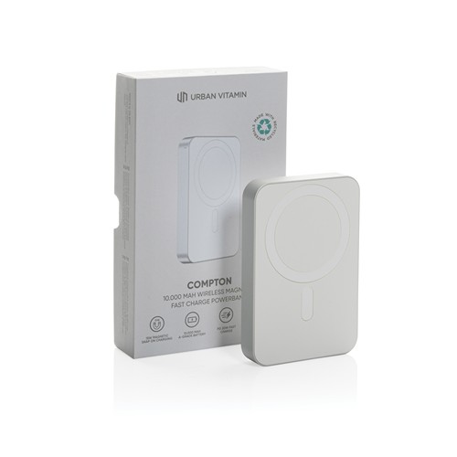 Powerbank Compton RCS plástico reciclado/aluminio 10 000 mAh