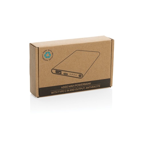Powerbank 4000mAh en plastique recyclé/aluminium RCS thumbnail 10
