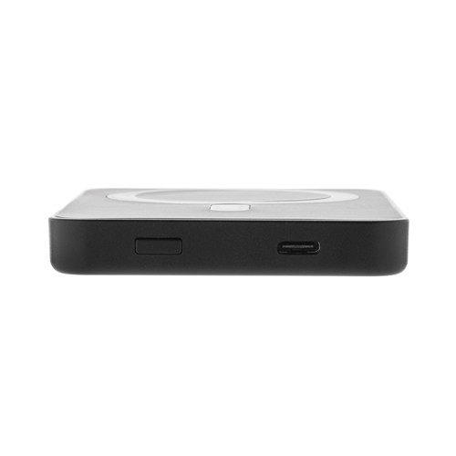 black Powerbank Magnetix plástico reciclado RCS 5.000 mAh