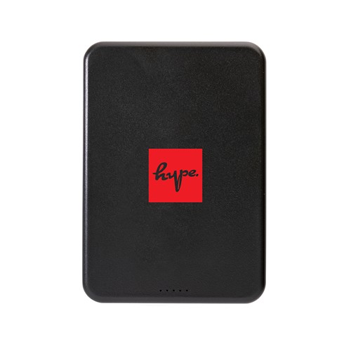 black Powerbank Magnetix plástico reciclado RCS 5.000 mAh