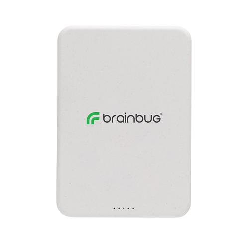 white Powerbank Magnetix plástico reciclado RCS 5.000 mAh