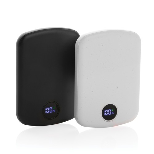 black Powerbank MagBoost de 5000 mah de plástico reciclado RCS