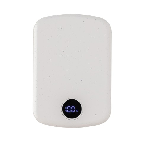 white Powerbank MagBoost de 5000 mah de plástico reciclado RCS