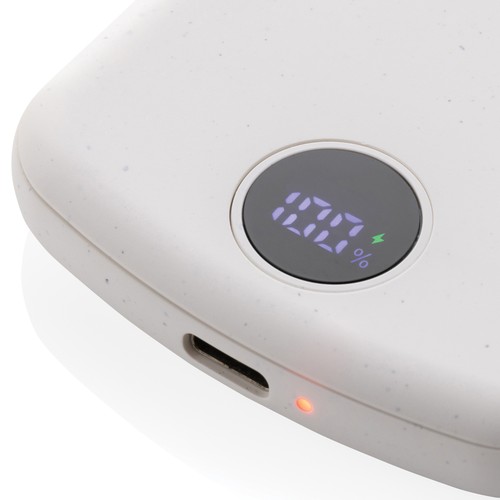 white Powerbank MagBoost de 5000 mah de plástico reciclado RCS