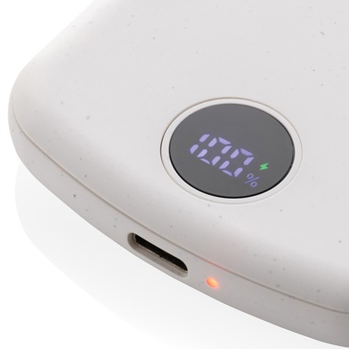 white Powerbank MagBoost de 5000 mah de plástico reciclado RCS